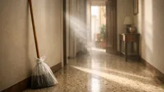 Il trucco del sacchetto sulla scopa per raccogliere più polvere in meno tempo