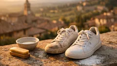 Sneakers bianche come nuove: il trucco con aceto bianco che elimina aloni e grigio